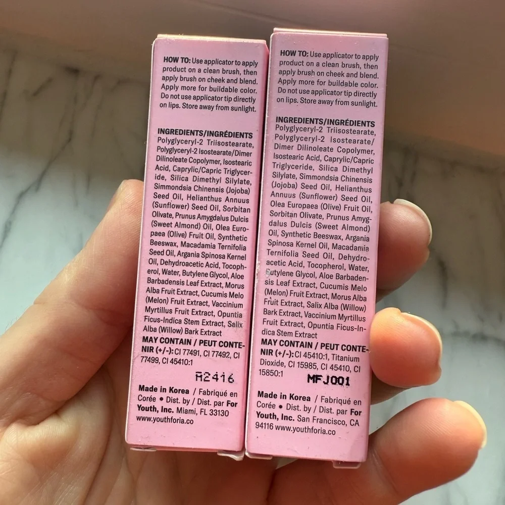 Youth Foria BYO Blush Tinted Blush Oil 2 Pack